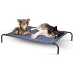 Lit sur pieds pour chien 130x90x20cm taille xl capacit� 70kg en tissu textil�ne lit d'animal familier ...