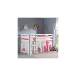 M&s - lit surlev 90x200 cm avec chelle blanc dcor chteau - pino