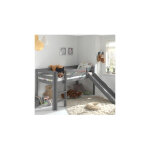 M&s - lit surlev 90x200 cm avec toboggan gris - pino