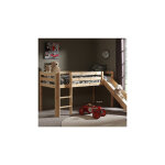Lit surlev 90x200 cm avec toboggan naturel - pino