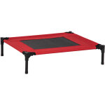 Pawhut - lit sur�lev� pour chien chat dim. 76l x 61l x 18h cm avec sac m�tal �poxy tissu oxford textil�ne ...