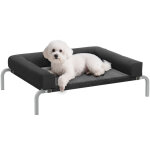 Lit sur�lev� pour chien rafraichissant, lit de camp pour chiens int�rieur ext�rieur portable, 90 x 65 ...