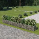 The living store lit surlev  gabion acier galvanis 450x50x50 cm - jardinire surleve - bac de plantation ...