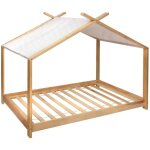 Lit tente 90x190 cm en bois sans matelas atmosphera