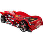 Lit voiture 229x111x60 cm rouge
