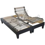 Bellecour - literie jeu de 2 sommiers lectriques amiral 140x190 cm lattes
