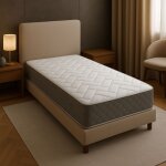 Literie julien - lot de 2 matelas contact latex 80 kg / m3 + aertech + 35 kg / m3 70x190 x 21 cm + 2 ...
