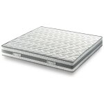 Literie julien - matelas 70x190 cm memoire de forme 21 cm ferme 60 kg / m3 7 zones de confort noyau aertech ...