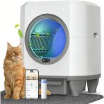 Liti�re chat autonettoyante capacit� maximale de 80l, bac � liti�re pour chat alerte intelligente via ...