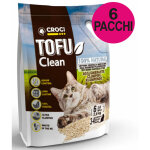 Litire microgranule agglomrante tofu clean 6 packs de 6 litres chacun