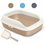 Liti�re en plastique pour chats et animaux domestiques avec pelle 3 tailles et couleurs au choix