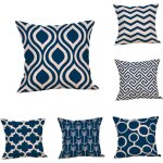 Litzee - lot de 6 housses de coussin en toile imprimées, oreillers décoratives 45 x 45 cm - style aléatoire ... Litzee - lot de 6 housses de coussin en toile imprimées, oreillers décoratives 45 x 45 cm - style aléatoire ...