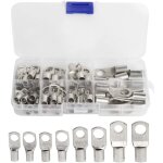 Litzee - 60 pcs cosses �lectrique trou boulon en cuivre �tam� connecteurs sc � sertir / souder pour c�ble ...
