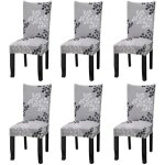 Housses de chaise extensibles universelles lot de 6 housses de chaise pour chaise salle à manger feuilles ... Housses de chaise extensibles universelles lot de 6 housses de chaise pour chaise salle à manger feuilles ...