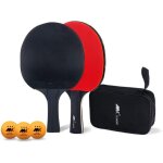 Litzee - raquettes de ping - pong set, 1 paire de raquettes de tennis de table avec sac de rangement ...