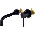 Litzee - robinet de peinture en laiton noir, mélangeur de salle de bain mural, robinets de lavabo muraux, ... Litzee - robinet de peinture en laiton noir, mélangeur de salle de bain mural, robinets de lavabo muraux, ...