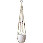 Suspension plante macramé pot suspendu plante porte décoration du jardin avec 4 jambes en corde de coton ... Suspension plante macramé pot suspendu plante porte décoration du jardin avec 4 jambes en corde de coton ...