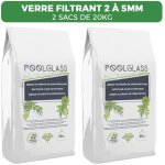 2 sacs 20kg verre filtrant 2 a 5mm