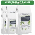 5 sacs 20kg verre filtrant 2 � 5mm