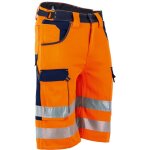 Lma - bermuda de travail multipoches haute visibilit chandelle orange / marine 46