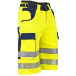 Lma - bermuda de travail multipoches haute visibilit� bougie jaune / marine 54