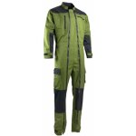 Lma - combinaison de travail double zip bicolore multipoche trident vert / noir s