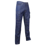 Lma - jean de travail multipoches � genouill�res en denim stretch baril denim 56