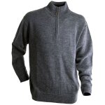 Lma - pull hiver avec col camionneur zipp tablette anthracite 3xl