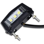 1 pc eclairage de plaque d'immatriculation de moto, 12v universel moto led feu arrire feu arrire plaque ...