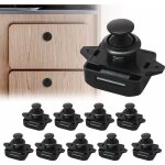 Lntyq - lot de 10 bouton poussoir verrou armoire loquet sans cl, loquet  bouton poussoir ajustement ...