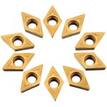 10 pcs cnc inserts en carbure, forme losange plaquettes en cutter tour, lame en carbure indexable pour ...