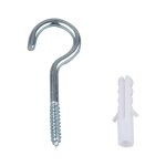 Lntyq 10 pice crochets  visser inox, plafond vis crochet, piton  visse, avec 10 pcs chevilles kit, ...