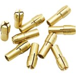 10pcs mandrins en laiton perceuse pinces 0. 5 - 3. 2mm accessoires pour dremel outils rotatifs tige 4. ...