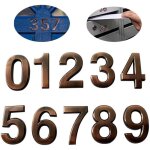 10pcs numro de plaque maison numros de bote aux lettres numros de porte auto - adhsifs 0 - 9 numros ...
