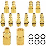 Lntyq lot de 12 raccords d'air et de bouchons d'air npt 1 / 4 npt, ensemble de connexion rapide industriel ...
