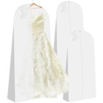 Lntyq lot de 2 housse robe de marie 72  respirantes housses de vtements anti poussire sac de vtement ...