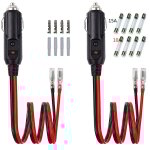2 pcs usb adaptateur mâle pour allume - cigare avec câble d'alimentation 16 awg 12v / 24v universel, ... 2 pcs usb adaptateur mâle pour allume - cigare avec câble d'alimentation 16 awg 12v / 24v universel, ...