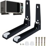 2pcs support mural micro onde en acier inoxydable 235 - 405mm support mural pour four  micro - ondes ...