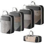 Lot de 5 cubes d'emballage de compression extensibles pour valises, cubes d'emballage pour voyage ou ... Lot de 5 cubes d'emballage de compression extensibles pour valises, cubes d'emballage pour voyage ou ...