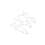 6 pcs phare en acier phare dip faisceau faisceau tte lampe ampoule de maintien ressort clip pince, clips ...