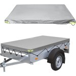Bche plate pour remorque - 207  114  10cm - avec corde - impermable - coupe - vent et indchirable ...