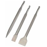 Burins , set 3 (burin large, burin plat, burin pointu) pour perceuses lgres et marteaux  percussion ...