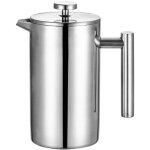 Lntyq cafetière à piston en acier inoxydable 1l, presse française avec triple filtres, french press avec ... Lntyq cafetière à piston en acier inoxydable 1l, presse française avec triple filtres, french press avec ...