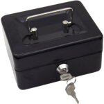 Caisse  monnaie, monnayeur 15 x 12 x 8 cm, noir - lntyq