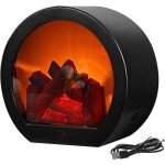 Chemine lectrique sans flamme raliste led chemine lanterne alimente par usb / batterie portable ...