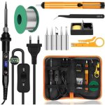 Fer  souder kit 80w temprature rglable 180 - 520c electronique de precision avec interrupteur on ...