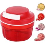 Lntyq hachoir manuel, coupe oignon manuel 300 ml avec lames en acier inoxydable, hachoir  ail, manuel ...
