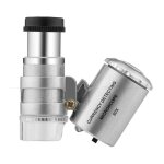Lntyq loupe clairante, loupe poche mini microscope de poche loupe uv dtecteur de monnaie bijoutier ...