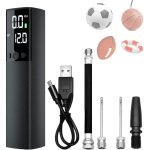 Pompe à air électrique portable multifonction avec arrêt automatique pour volley - ball, rugby, sport, ... Pompe à air électrique portable multifonction avec arrêt automatique pour volley - ball, rugby, sport, ...