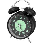 Rveil double cloche, avec lumineux silencieuse rveil, rtro mcanismes  quartz lectroniques, sans ...